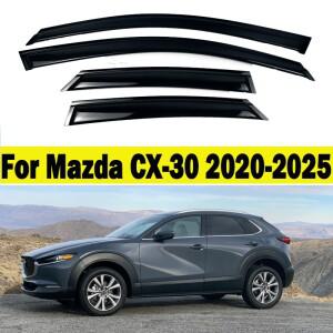 마쓰다 CX-30 2020-2025 차량용 햇빛 가리개 윈도우 벤트 바이저 레인 가드 스트립 측면 윈드 디플렉터