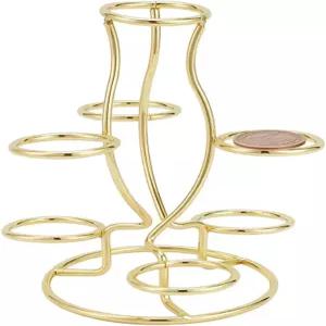 NBEADS 크리스탈 볼 홀더 7개의 디스플레이 스탠드 라이트 골드 언 멀티스피어 구 홈 오피스 장식용 홀 1.3