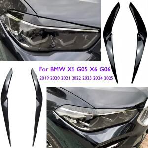BMW 호환 호환 X5 G05 X6 G06 2019 2020 차량용 헤드라이트 아이브로우 눈썹  자동차 바디 키트 액세서리