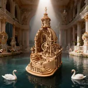 DIY 백조의 호수 음악 공예 키트 3D 모델 실습 활동 테이블 장식 크리스마스 생일 할로윈 선물