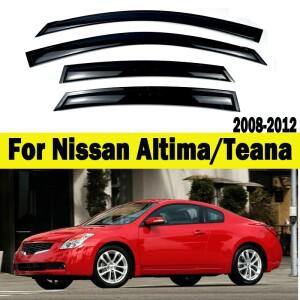 닛산 알티마/티아나 2008-2012 차량용 햇빛 가리개 윈도우 벤트 바이저 레인 가드 스트립 측면 윈드 디플렉