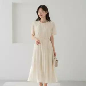 [마담4060]엄마옷 마담4060 보보끈플리츠 여성 데일리 원피스 -ROP2604004-[35849218]