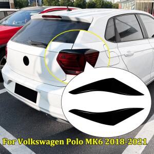 폭스바겐 폴로 MK6 2018-2021용 리어 헤드라이트 테일라이트 아이브로우 스티커 장식 차량 바디 키트