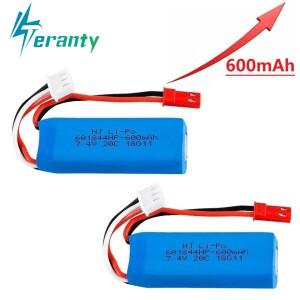 WLtoys K969 P929 RC 자동차 부품 2s 7.4v 배터리 2개/몫 용 600mAh 20C Lipo