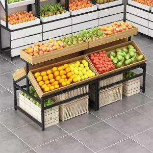 채소 과일 마트 상품 진열장 가게 진열대 슈퍼 마켓