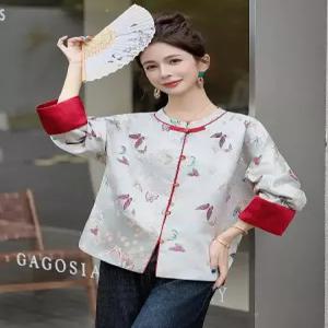 헐크 여성용 여성 가을 라운드 코트 자켓 테일러드 KKE3