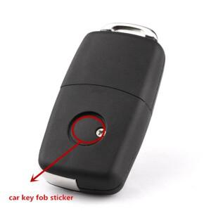 2개 5개 10개입 3D 14mm 자동차 키 케이스 배지 버튼 로고 직선형 접이식 리모컨 키체인 교체 스티커