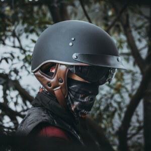 전기 쇼티 1 하프헬멧 선스크린 매트 반모헬멧 여름 스쿠터 오토바이 개성