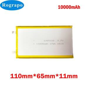1165110 164113 DIY 셀 소프트 패키지 배터리 파워 뱅크 블루투스 스피커 태블릿 DVD 110x65x11mm 3.7V 100