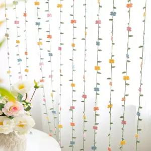 코바늘뜨기 꽃 문발 도어커튼 선물 뜨개질 재료패키지 키트 성인취미