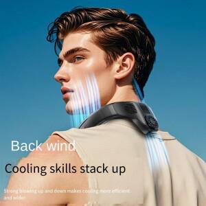 공기 냉각 장치를 불어넣는 A98I-목 에어컨 팬 웨어러블 팬 5200Mah 배터리 충전식개인