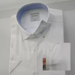 [예작]예작 23S/S 화이트 면,폴리 혼방/비침없음/스냅단추 슬림핏 반팔셔츠 YJ3MBS252