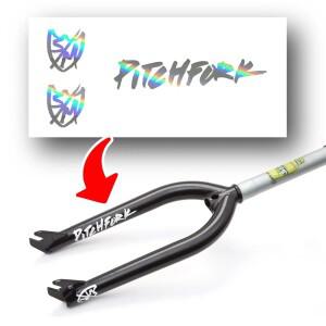 S&M 자전거용 피치포크 BMX 포크 데칼 교체 스티커 세트