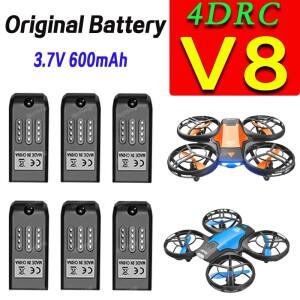 4DRC V8 드론 배터리 3.7V 600MAH 4D-V8 Quadcopter RC 항공기 예비 교체 액세서리 부품
