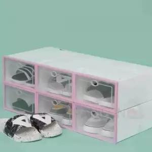 [JED] 신발정리대 신발보관함 6p 신발정리박스 신발정리함 핑크 신발수납함 DIY 슈즈정리대