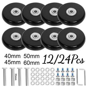 캐리어바퀴교체 수리 2412PCS 가방 부품 자동 캐스터 차축 수하물 교체 키트 40MMECHATRONICS45MMECHATRONICS50MMECHATRONICS60MM 바퀴 여행