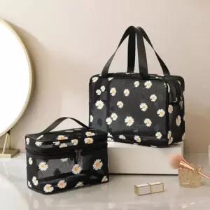 [JED] 꽃무늬 물놀이 망사 가방 파우치 비치백 메쉬 수영 바캉스 가방 여름 데이지 대용량