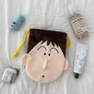 [JED] 콧물 캐릭터 맹구 복조리 파우치 조리개 굿즈 끈 주머니 짱구는못말려 얼굴 스트링 정품 소품 소지품