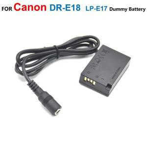 DR-E18 DC 커플러 어댑터 LP-E17 더미 배터리 캐논 EOS RP 750D 키스 X8i X9i R10 T6S 77D 200D 반란군 SL2