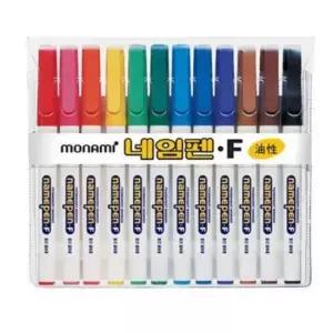 [문구/오피스] 네임펜세트 12색 중간글씨용