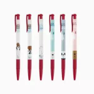 [문구/오피스] 144개입 레드 노크 유성펜 0.38mm 대용량