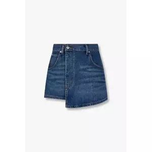 [알렉산더왕] 랩 데님 미니 스커트 다크블루 154960373