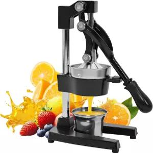 HLILBTE 주철 시트러스 착즙기 스테인리스 스틸 컵이 포함된 초대형 상업용 등급 수동 프레스 대형 오렌지