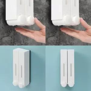 [SBD] 화장실디스펜서 2구 핸드워시통 손세정제디스펜서 디스펜서 화이트 벽걸이 물비누 420ml