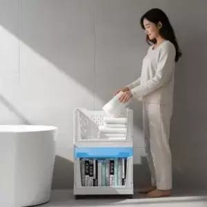 [생활] 선반 욕실 의류 장난감 다용도 수납함 책꽂이 수건 적재 정리박스 보관함 정리대