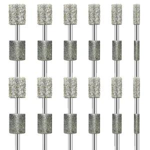 24개 다이아몬드 드릴 연마 비트와 Dremel 파일 샌딩 세트 돌 조각 회전 도구 키트 유리 1/8인치 나무