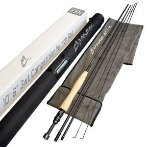 마브르크 USA 낚싯대 유로 님프 & 드라이 로드 2 in 1 컨버터블 디자인 가볍고, 매우 민감하며, 정밀한 액션, 민물 송어