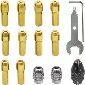 드레멜 로터리 툴 1/32인치 0.8mm - 샹크 브라스 콜렛 키트 교체 4486 키리스 퀵 체인지 척 액세서리와