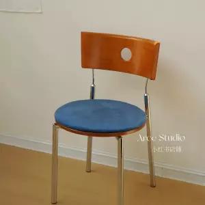 블루 빈티지 카페 스튜디오 체어 다이닝 의자 포인트 간이