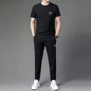 엘럽 팬츠 캐주얼 여름 투피스 남성 트레이닝 슬림 세트 반팔 티 긴팔 박템2