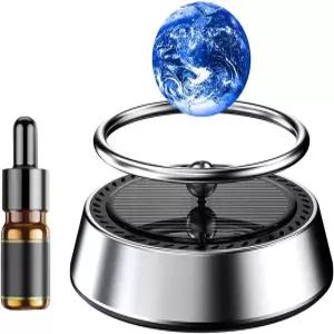 큐탐 서스펜션 플래닛 카 에어 프레시너 태양열 구동 아로마 테라피 디퓨저 자동차 액세서리 실버 B를 위한