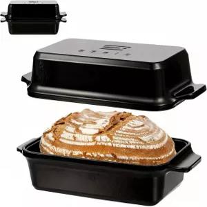 제빵용 에나멜 주철 더치 오븐 홈메이드 빵용 뚜껑이 있는 9×5 냄비 사워도우 팬 1개 중 2개 로스팅 및