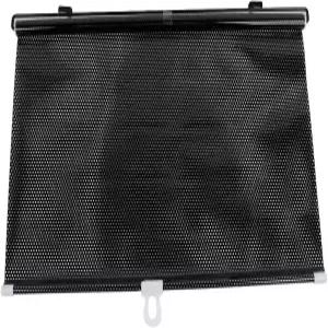 uxcell 50cm x 블랙 비닐 휴대용 롤업 접이식 자동차 전면 창문 햇빛 가리개