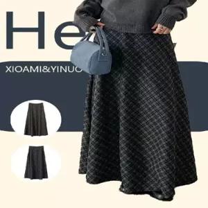 여친 치마 모직 빈티지 랩스커트 정장 스커트형 MF1