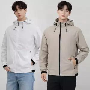 [디바옴므]기능성 스판원단 후드 집업 나그랑 바람막이 자켓 점퍼 남자 남성 등산