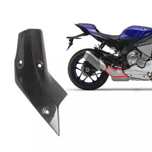호환   탄소 섬유 배기 파이프 커버 머플러 보호대 야마하 YZF R1 R1M 2015 2016 2017 2018