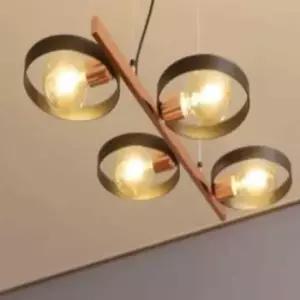 [데코] 팬던트 4등 블랙and로즈골드 카페천장등 식탁펜던트조명 아일랜드식탁등 카페전등