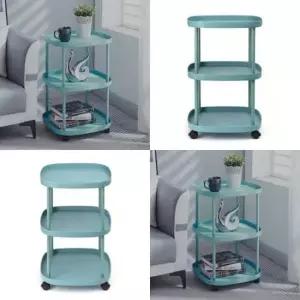 [생활] 사각 3단 이동식 선반 스카이 수납선반 침대옆협탁