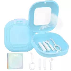 헤밀라브 리테이너 케이스 통풍구 구멍이 있는 슬림 얼라이너 인비저얼라인과 호환 제거 도구가 마우스