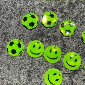 축구공 스마일모양 그린색 반사 키링 고리 PXF2+1cbi