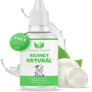 장인 치즈 제조를 위한 천연 프로바이오 액상 동물 레넷 1.7 floz 정밀 용량 고농도 1 10000 U 고수율