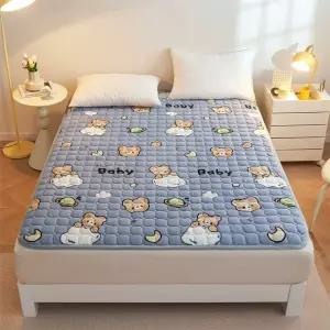 벨벳 매트리스 극세사 싱글 고정밴드 더불 침대패드 겨울 미끄럼방지