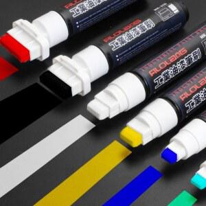 건설현장 마커 유성 페인트 방수 산업 10MM 마킹 브러시 흰색 변색방지 특수