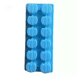 호박모양 실리콘 제과틀 12구 블루 할로윈 테마 디저트 성형 홈베이킹 시즌