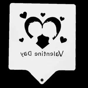 제과제빵 장식용 스텐실 틀 하트 키스 발렌타인데이 케이크 쿠키 데코레이션 도구