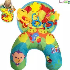 유아 배밀이 연습 터미타임 쿠션 딸랑이 장난감 아기 감각발달 놀이 촉감자극